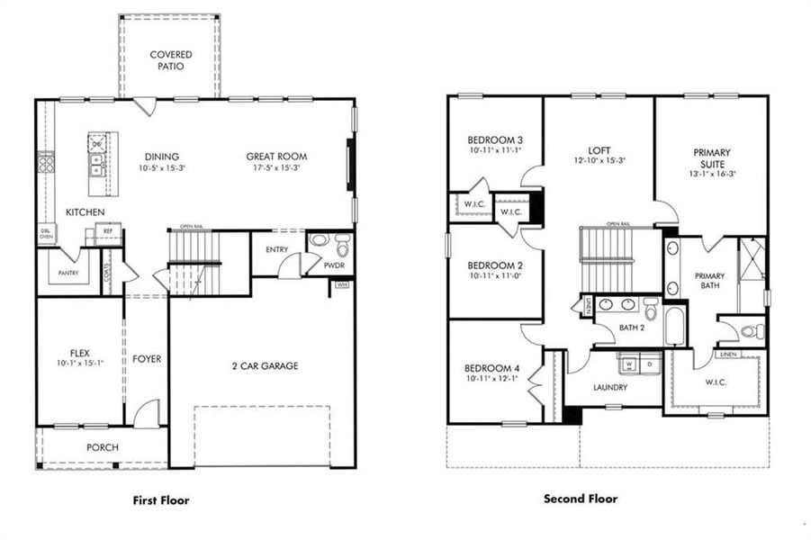2D floor plan layout of this home in Vines at Mill Creek - Estate Series, Braselton, GA (Image 4). 2D floor plan layout of this home in Vines at Mill Creek - Estate Series, Braselton, GA (Image 4).