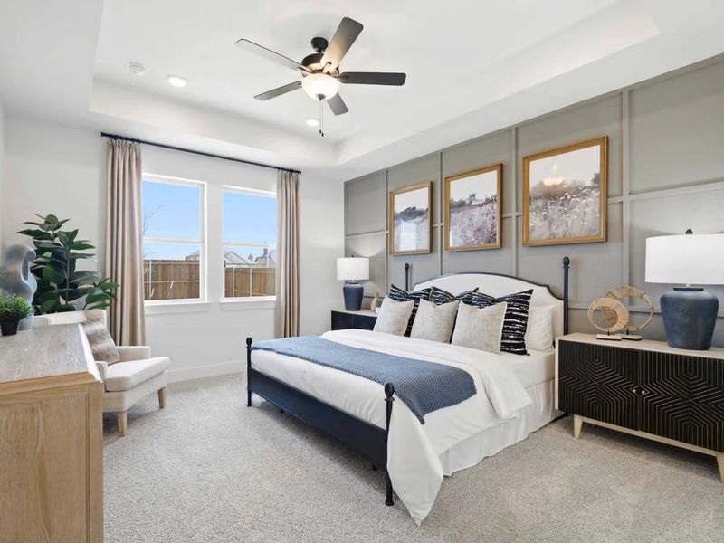 Furnished interior view inside a new home in Mercer Meadows, Royse City (Image 16).