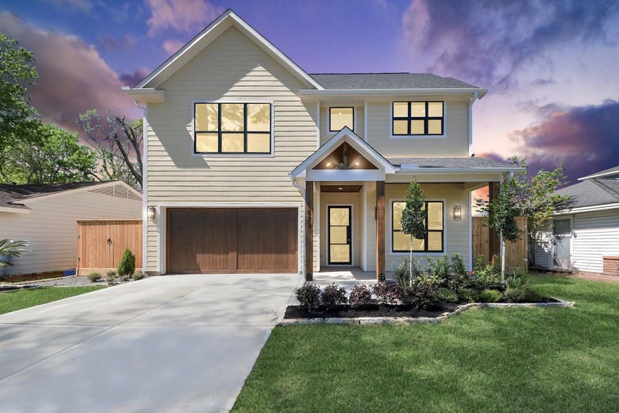 Front exterior of a new home in , Houston, TX, highlighting curb appeal (Image 25).