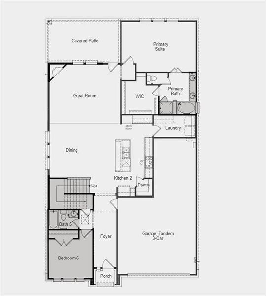 Structural options include: fireplace, gourmet kitchen 2, media, bedroom 6 and private bath in lieu of flex space, slide in tub at primary bath.