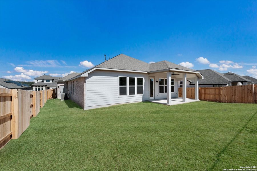 Exterior details and patio area of a home in Meyer Ranch, New Braunfels (Image 21). Exterior details and patio area of a home in Meyer Ranch, New Braunfels (Image 21).