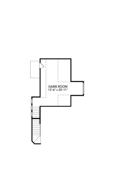 2D floor plan layout for the Brookstone II by Sandlin Homes in Sheppard's Place, Waxahachie, TX (Image 4).