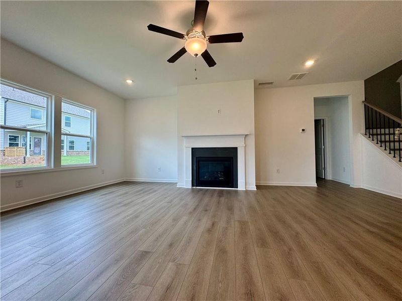Spacious, unfurnished interior of a new home in Eastlyn Crossing - Single Family, Flowery Branch (Image 18). Spacious, unfurnished interior of a new home in Eastlyn Crossing - Single Family, Flowery Branch (Image 18).
