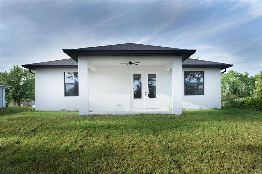 Exterior details and patio area of a home in , North Port (Image 19).