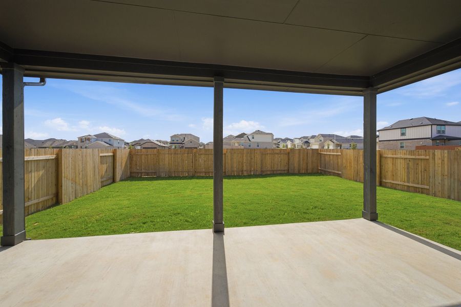 Exterior details and patio area of a home in Sunfield, Buda (Image 28). Exterior details and patio area of a home in Sunfield, Buda (Image 28).