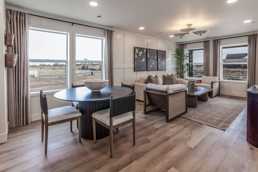 Representative furnished interior of a home built from the Magnolia by Hartford Homes in Prairie Song, Windsor (Image 15).