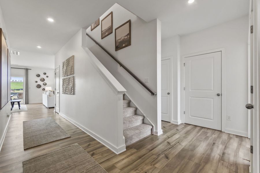 A staircase in a house.