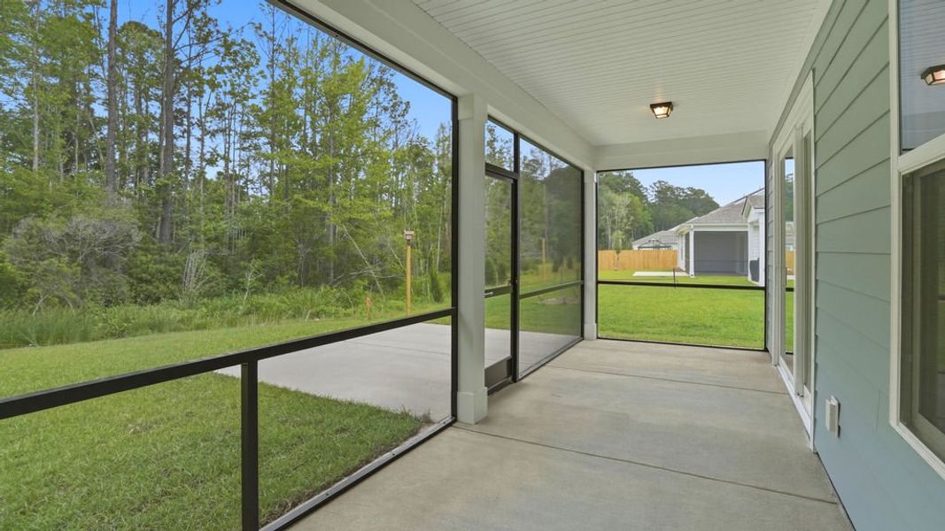 Exterior details and patio area of a home in Midpoint at New Riverside, Bluffton (Image 3).
