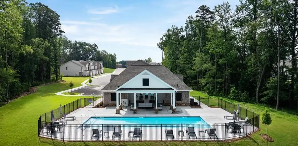 Exterior details and patio area of a home in Towns at Ivy Creek, Buford (Image 3). Exterior details and patio area of a home in Towns at Ivy Creek, Buford (Image 3).