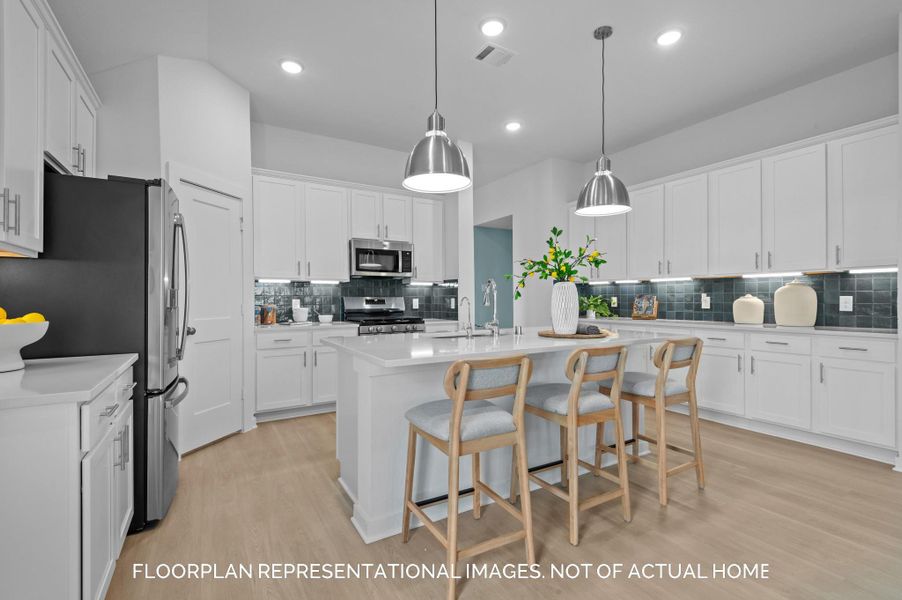 Furnished interior view inside a new home in Lone Star Landing, Montgomery (Image 14).