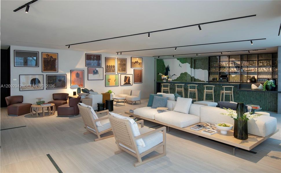 Furnished interior view inside a new home in , Miami (Image 18).