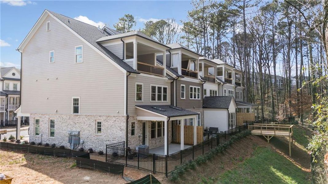 Exterior details and patio area of a home in Devin's Shire - A Kennesaw Tradition, Kennesaw (Image 23).