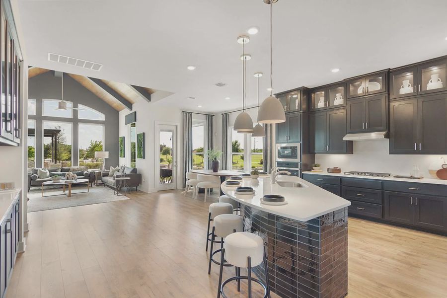 Representative furnished interior of a home built from the Madison by Chesmar Homes in Lakes of Cane Island, Katy (Image 4).