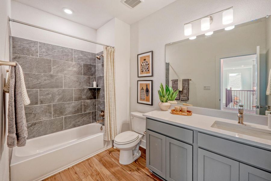 Furnished interior view inside a new home in Freedom at Anthem, Kyle (Image 14).