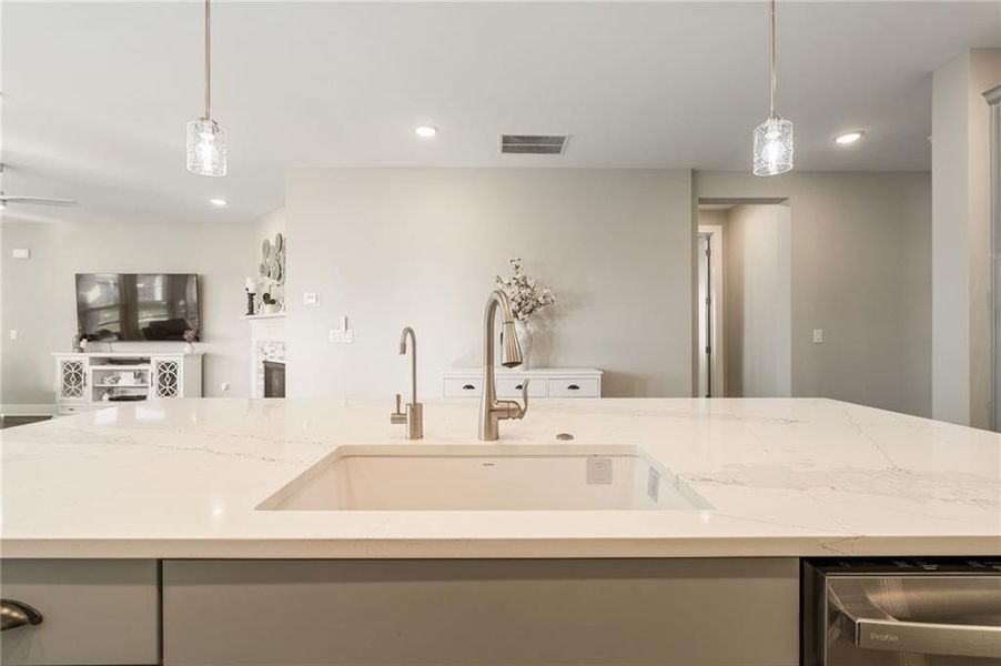 Close-up of interior finishes inside a home in Crescent Pointe at Great Sky, Canton (Image 21).