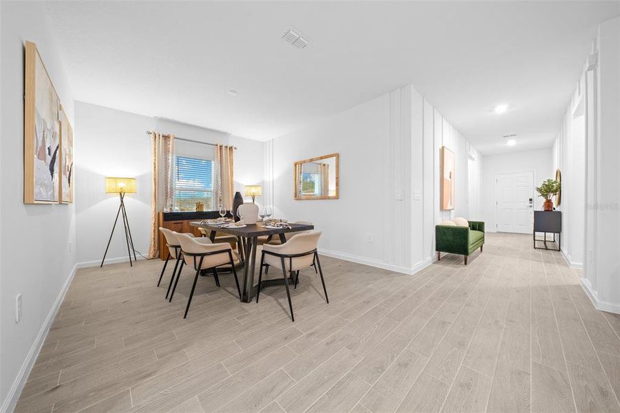 Furnished interior view inside a new home in Pioneer Ranch: Pioneer Ranch 60's, Ocala (Image 18).