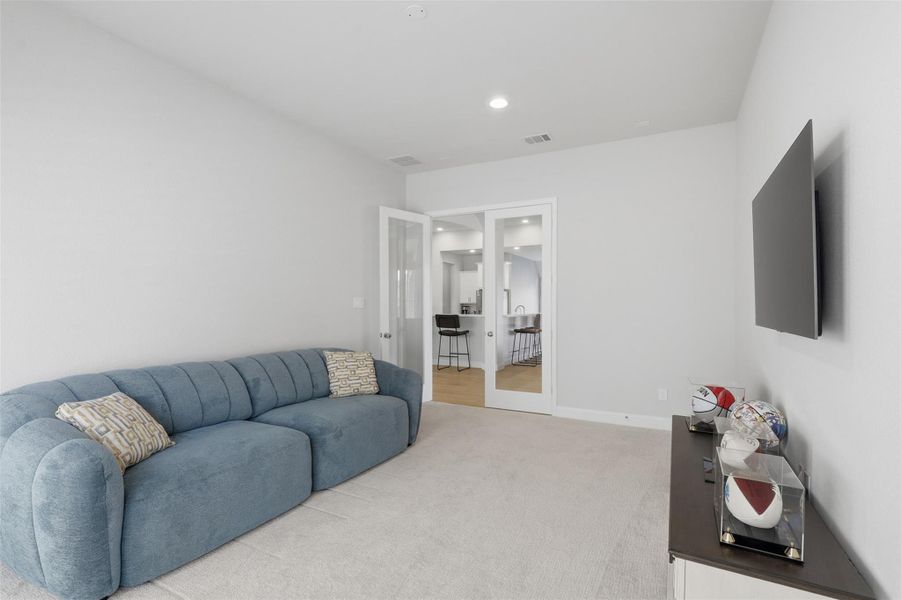 Versatile second living area offers flexibility for a sitting room, lounge or additional entertainingspace. Versatile second living area offers flexibility for a sitting room, lounge or additional entertainingspace.