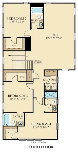 2D floor plan layout of this home in , Summerville, SC (Image 4).