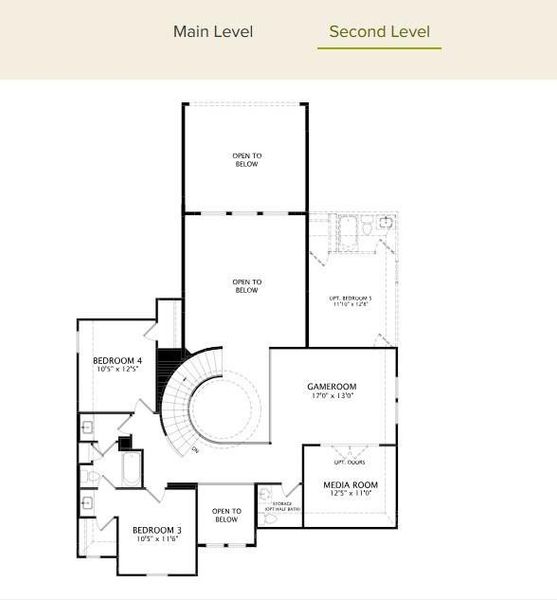 2D floor plan layout of this home in Grange, Katy, TX (Image 5).