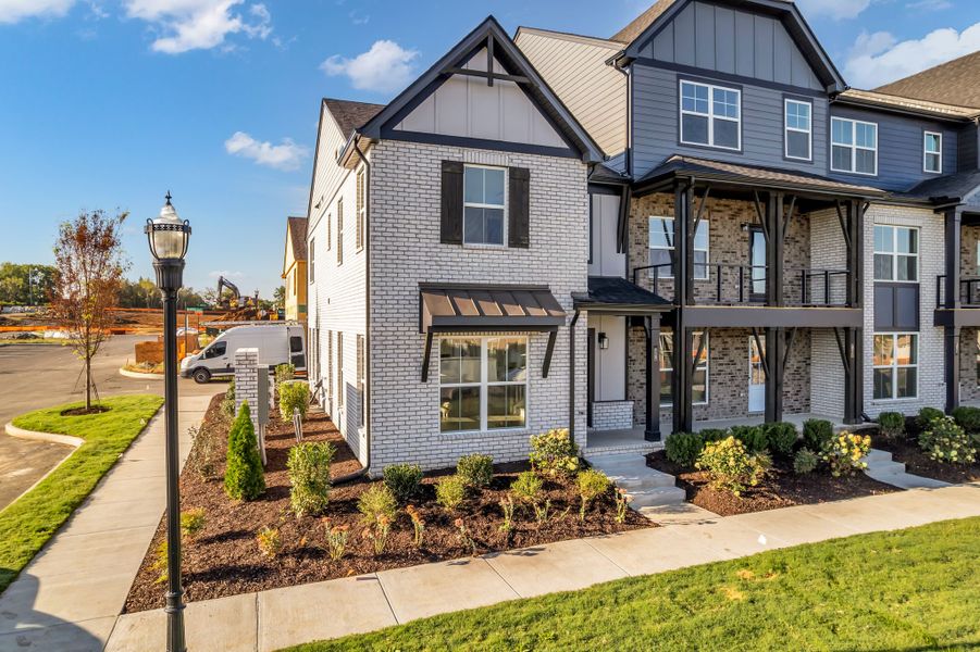Front exterior of a new home in Anderson Park, Hendersonville, TN, highlighting curb appeal (Image 19).