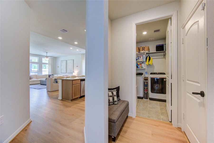 Laundry and Mud room as you enter the house from the garage.