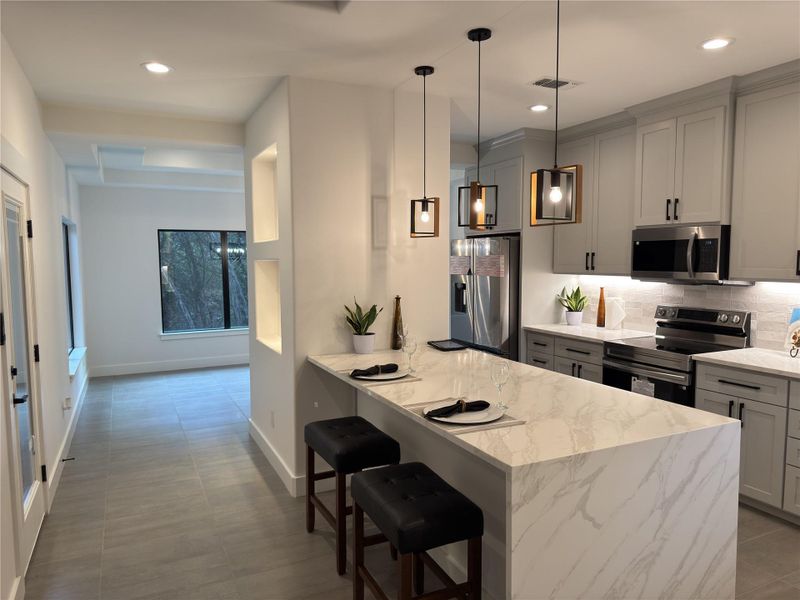 Furnished interior view inside a new home in , Lago Vista (Image 5). Furnished interior view inside a new home in , Lago Vista (Image 5).