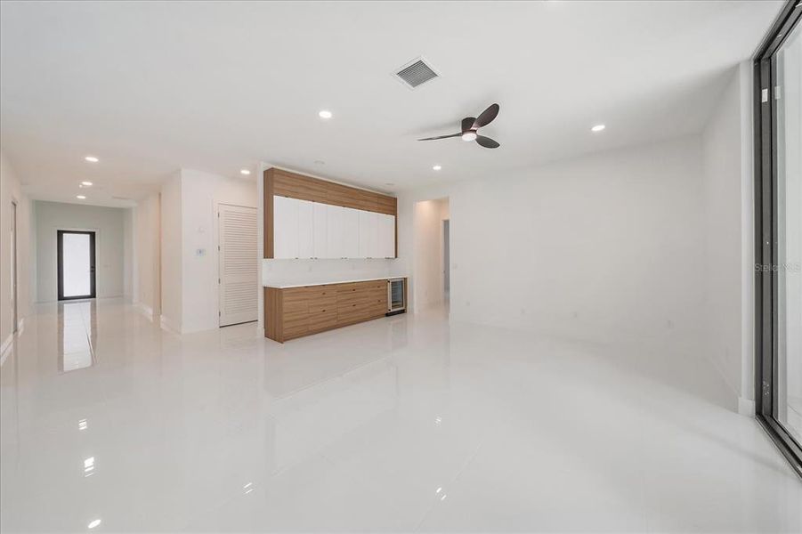 LIVING ROOM area again looking toward the front door entry