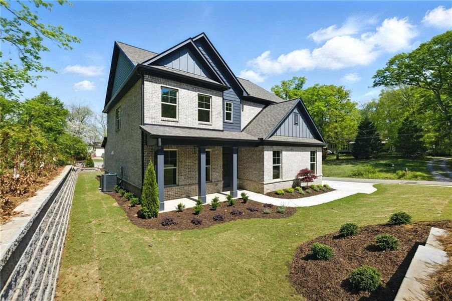 Front exterior of a new home in , Buford, GA, highlighting curb appeal (Image 25).