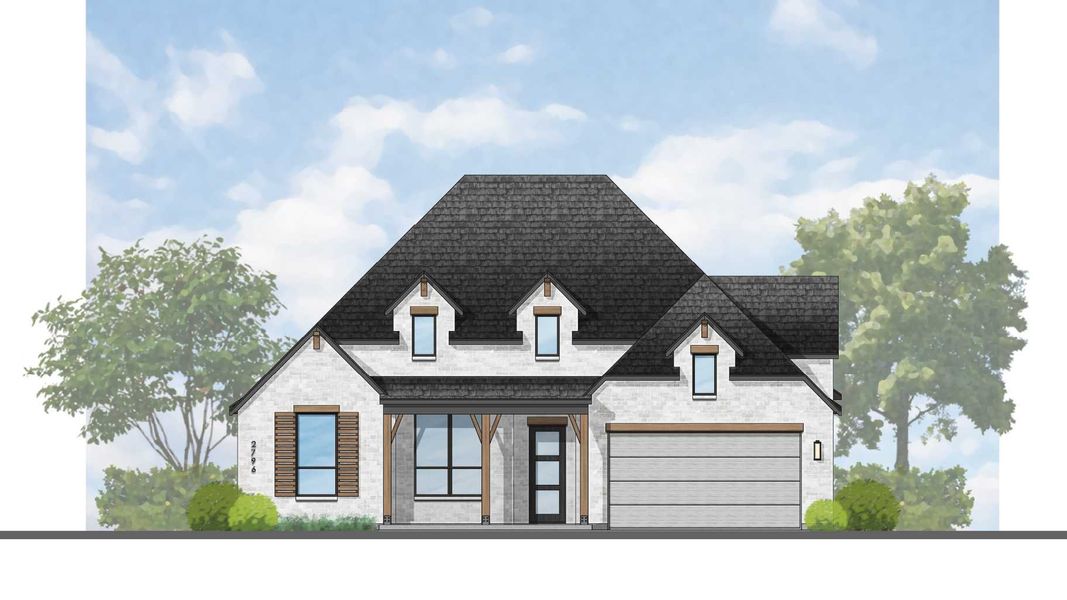 Representative rendering of the exterior for the Birchwood Plan by Highland Homes (Image 31).