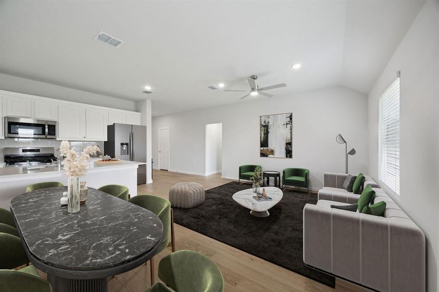 Living Room in the Hadley home plan by Trophy Signature Homes – REPRESENTATIVE PHOTO Living Room in the Hadley home plan by Trophy Signature Homes – REPRESENTATIVE PHOTO