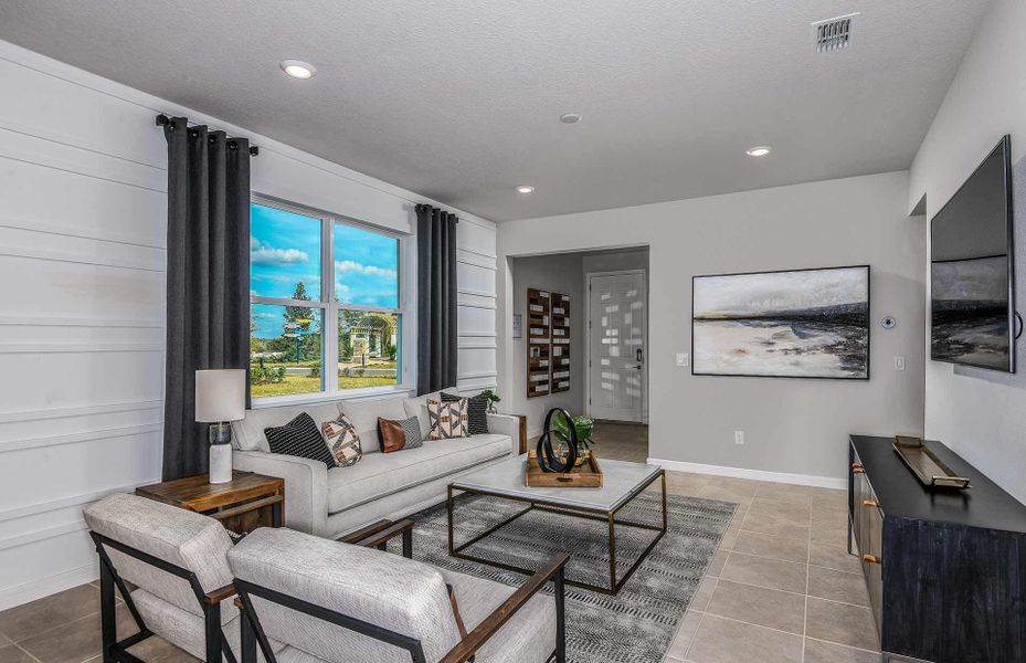 Furnished interior view inside a new home in Del Webb Stone Creek, Ocala (Image 8). Furnished interior view inside a new home in Del Webb Stone Creek, Ocala (Image 8).