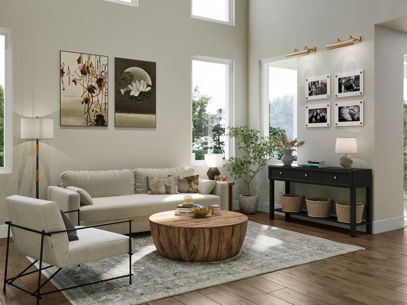Crofton Floorplan Living Room Rendering