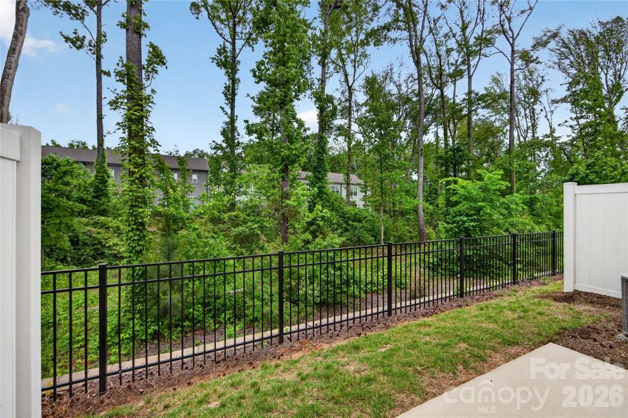 Outdoor living with tree-lined views Outdoor living with tree-lined views