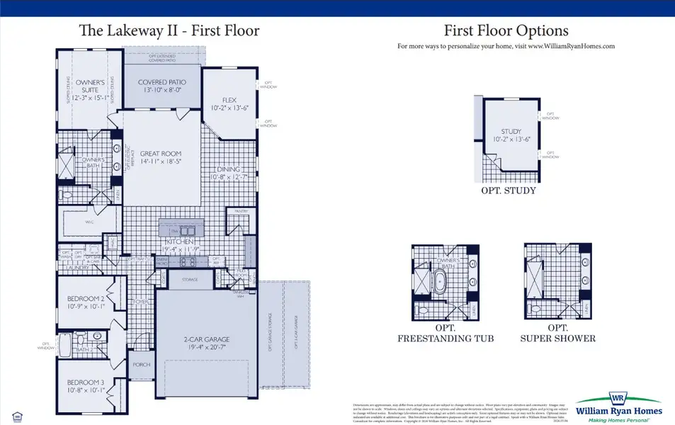 2D floor plan layout of this home in Lily Creek at Sutton Fields, Aubrey, TX (Image 4).