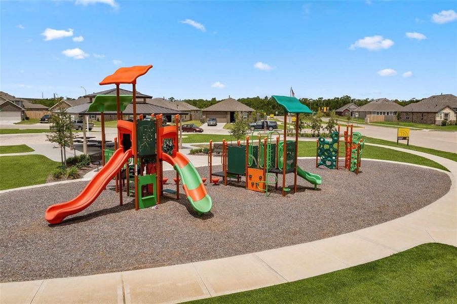 Amenities include a community park, playground, outdoor gym, beach volleyball court and covered pavilion.