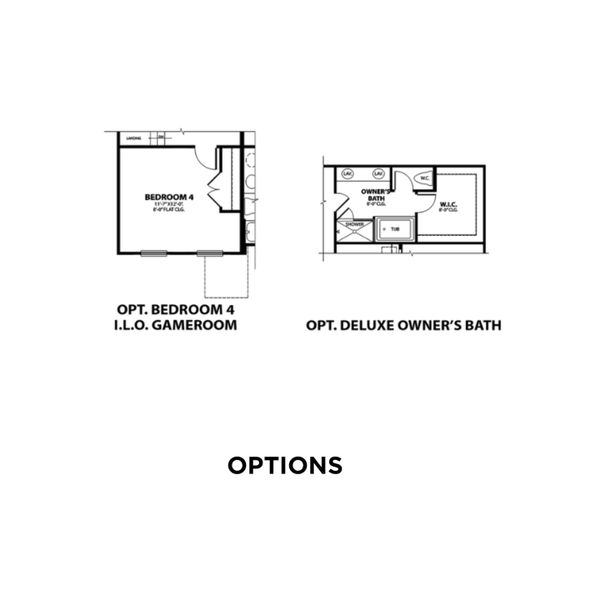 2D floor plan layout for the The Logan A by Davidson Homes LLC in Woods Crossing, Gallatin, TN (Image 4).