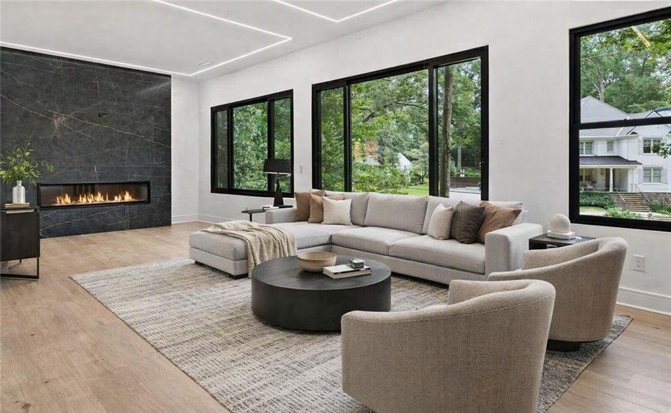 Furnished interior view inside a new home in , Atlanta (Image 35).