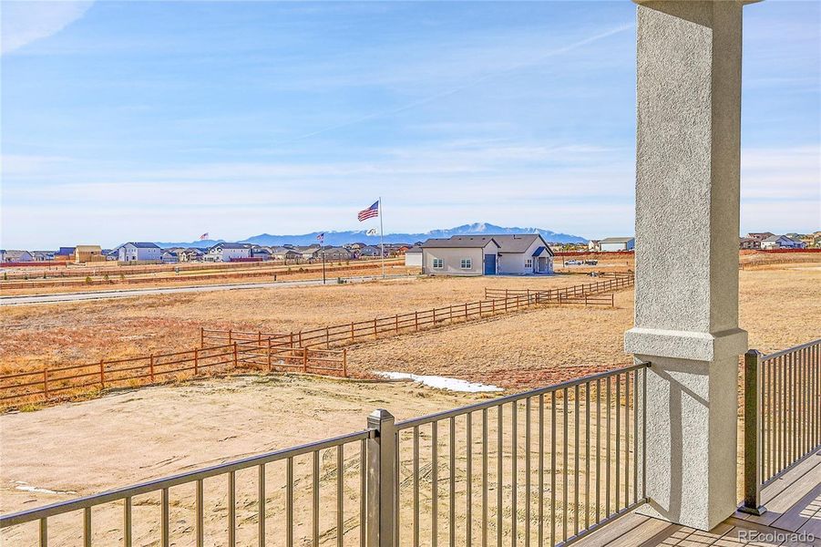 Mountain views from the deck.