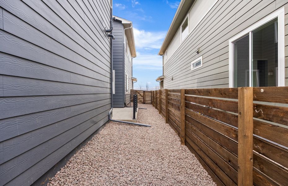 Exterior details and patio area of a home in Barefoot Village, Firestone (Image 3). Exterior details and patio area of a home in Barefoot Village, Firestone (Image 3).