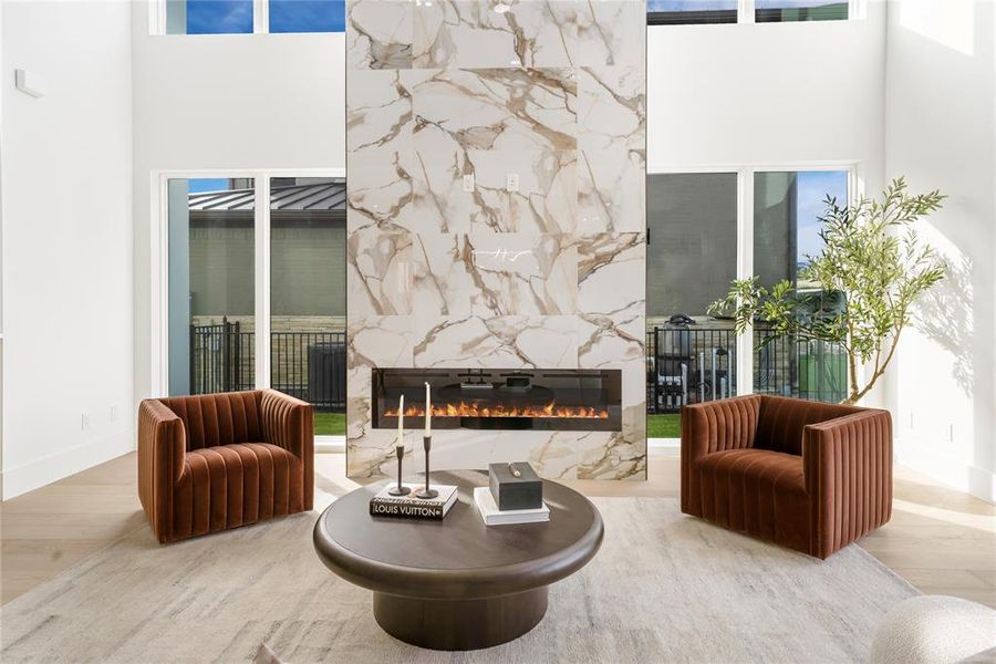 Furnished interior view inside a new home in , Heath (Image 35).