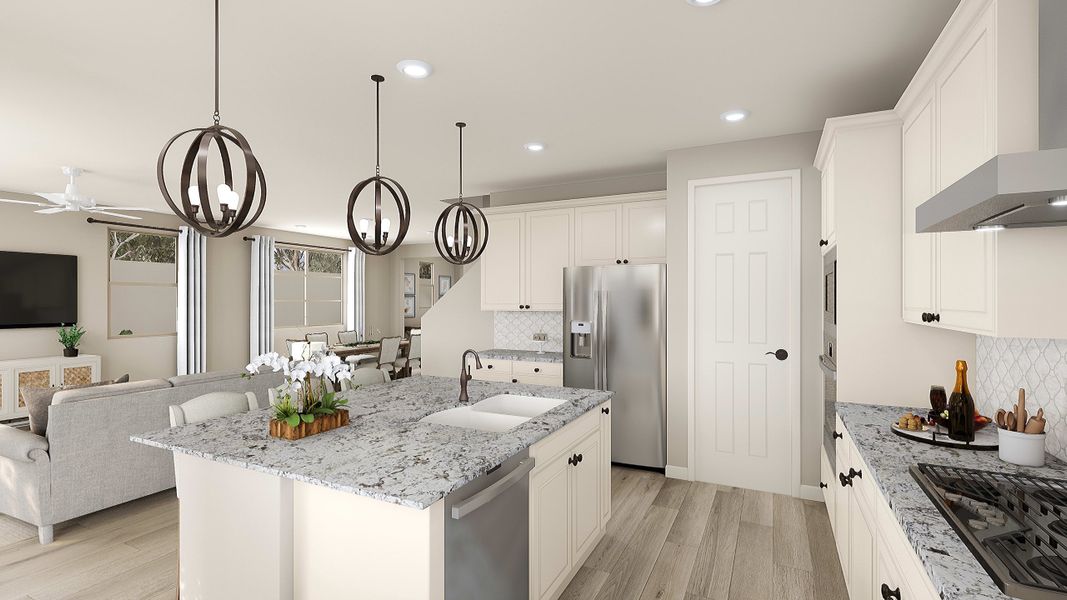 Representative furnished interior of a home built from the Vineyard Plan 3004 by Tri Pointe Homes in Waterston Central, Gilbert (Image 4).