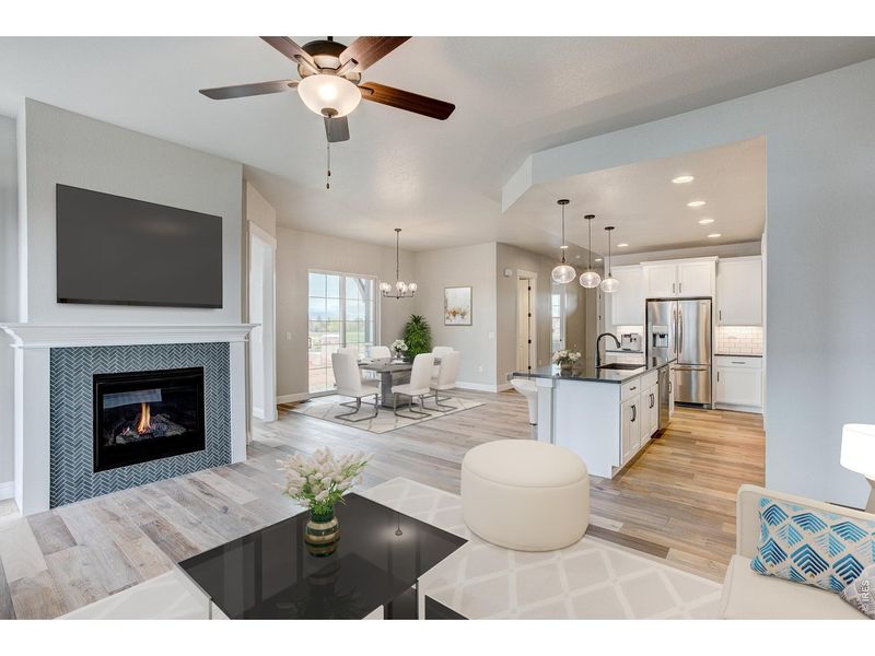 Furnished interior view inside a new home in Country Farms Village - The Cottages, Windsor (Image 5). Furnished interior view inside a new home in Country Farms Village - The Cottages, Windsor (Image 5).