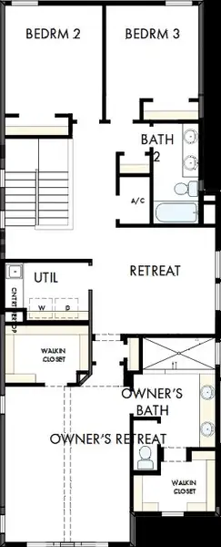 2D floor plan layout of this home in Weslyn Park in Sunbridge 34', St. Cloud, FL (Image 3).