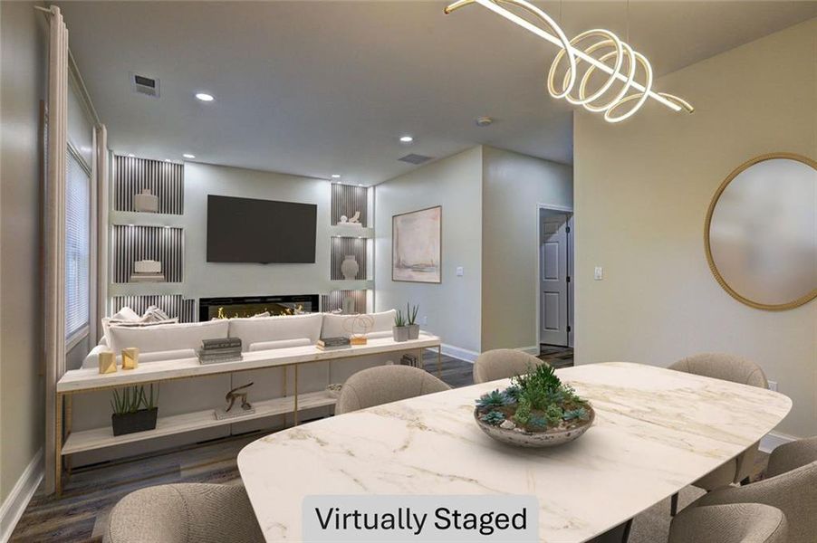 Furnished interior view inside a new home in , Atlanta (Image 12).