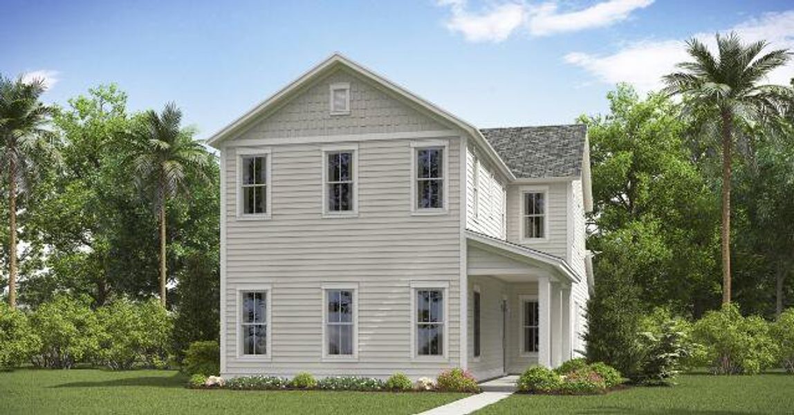 Front exterior of a new home in Carnes Crossroads, Summerville, SC, highlighting curb appeal (Image 1). Front exterior of a new home in Carnes Crossroads, Summerville, SC, highlighting curb appeal (Image 1).