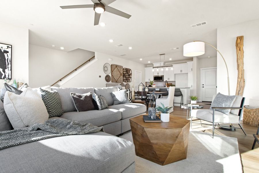 Furnished interior view inside a new home in Woodbridge Townhomes, Wylie (Image 6).