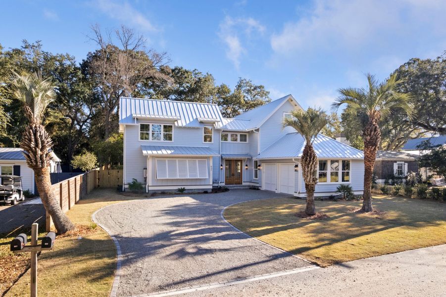 Front exterior of a new home in , Mount Pleasant, SC, highlighting curb appeal (Image 1). Front exterior of a new home in , Mount Pleasant, SC, highlighting curb appeal (Image 1).