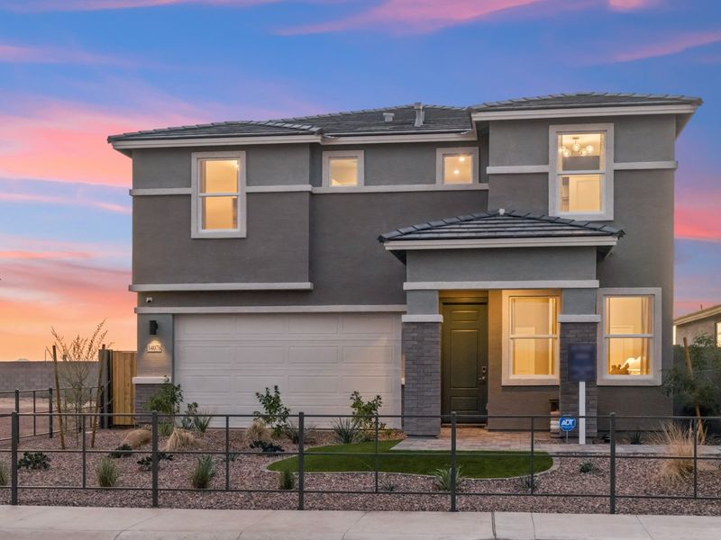 A house with a fence around it.