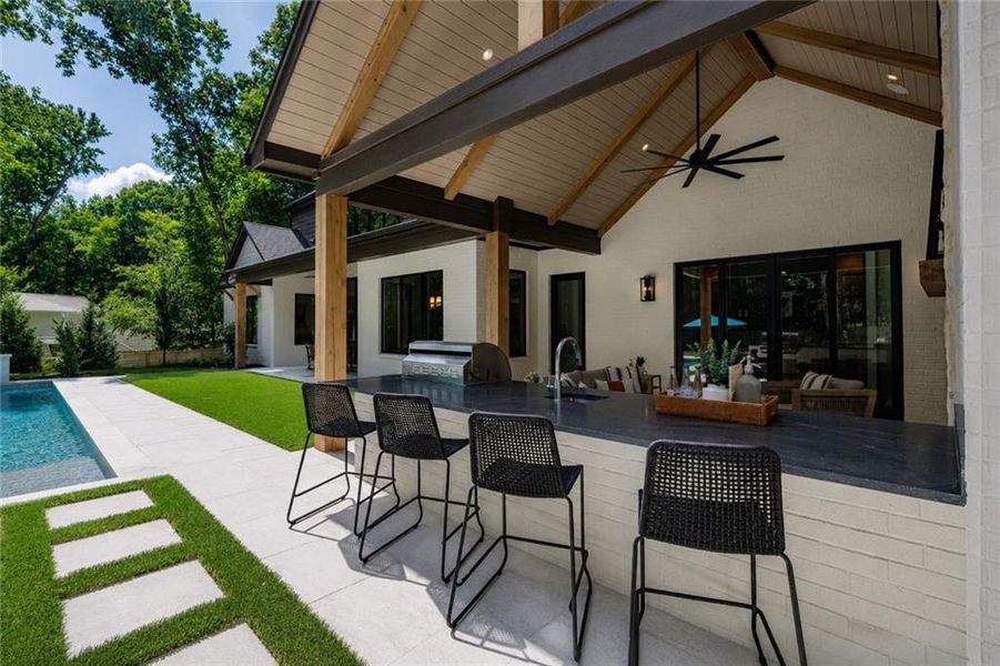 Exterior details and patio area of a home in , Alpharetta (Image 33).