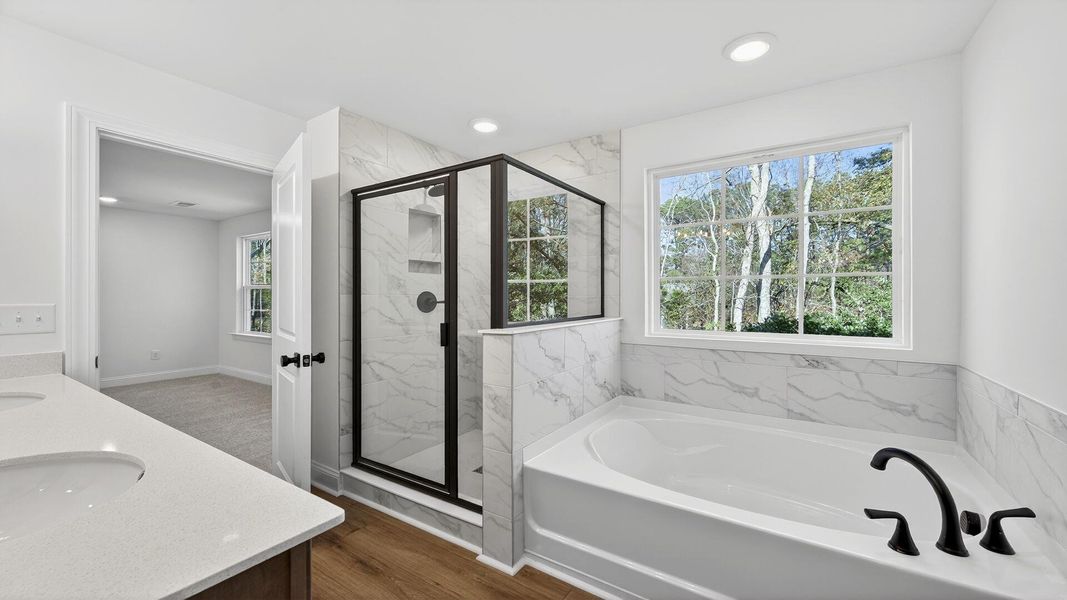 Furnished interior view inside a new home in Creekside at Andrews, Summerville (Image 9).